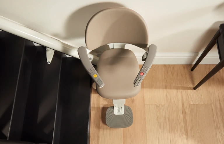 Flow X straight stairlift innovative armrest design