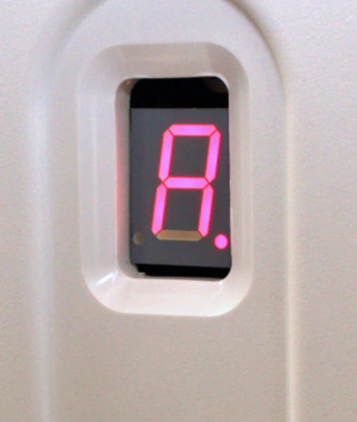 diagnostic display of a reconditioned Acorn / Brooks 180 curved stailrlift